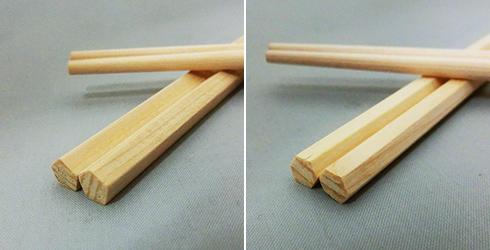 Separated chopsticks